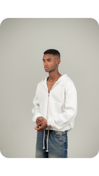 Zip Hoodie(White)