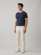 Ringer Tee Navy x White