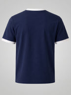 Ringer Tee Navy x White